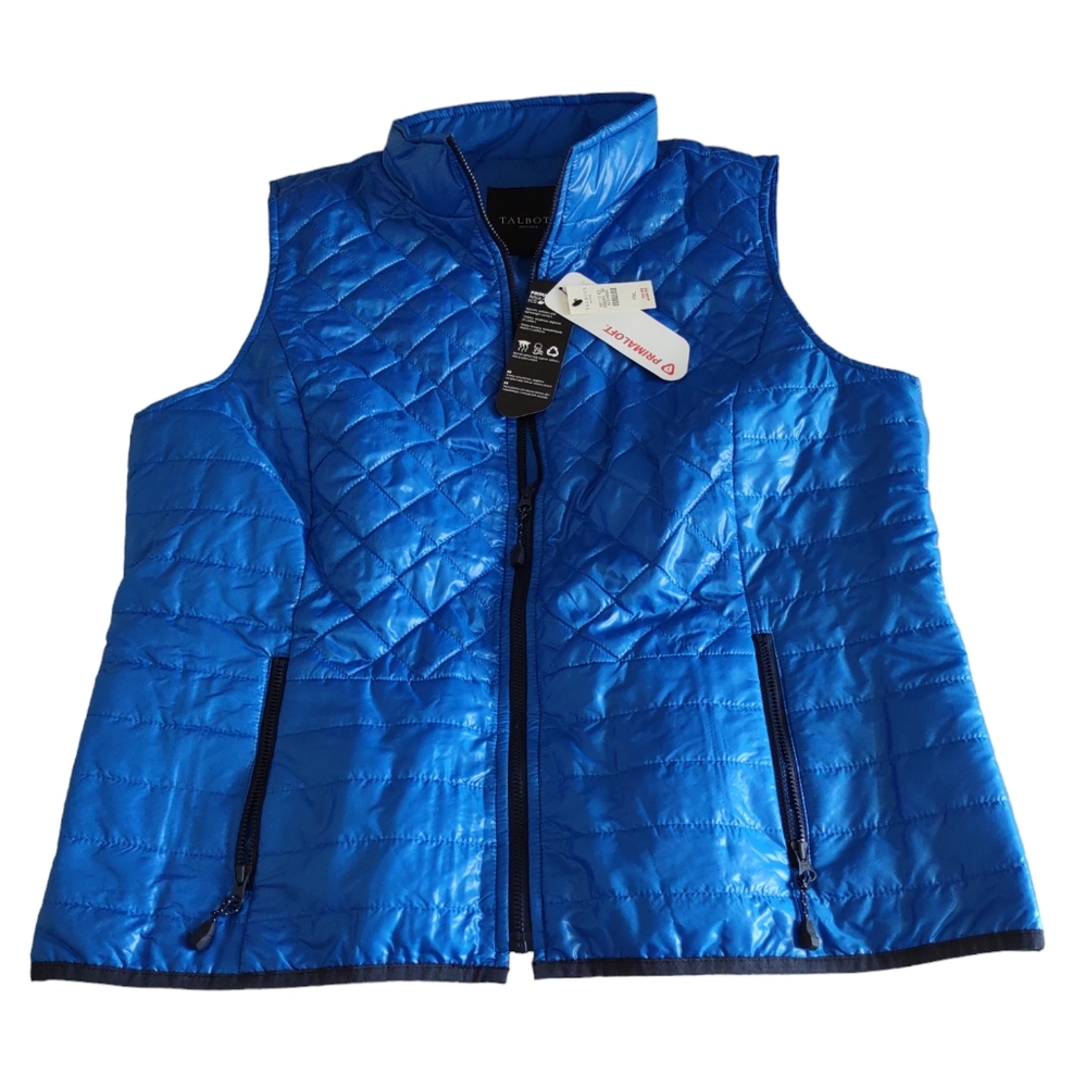 NWT Talbot's XLP Blue Quilted Primaloft Vest